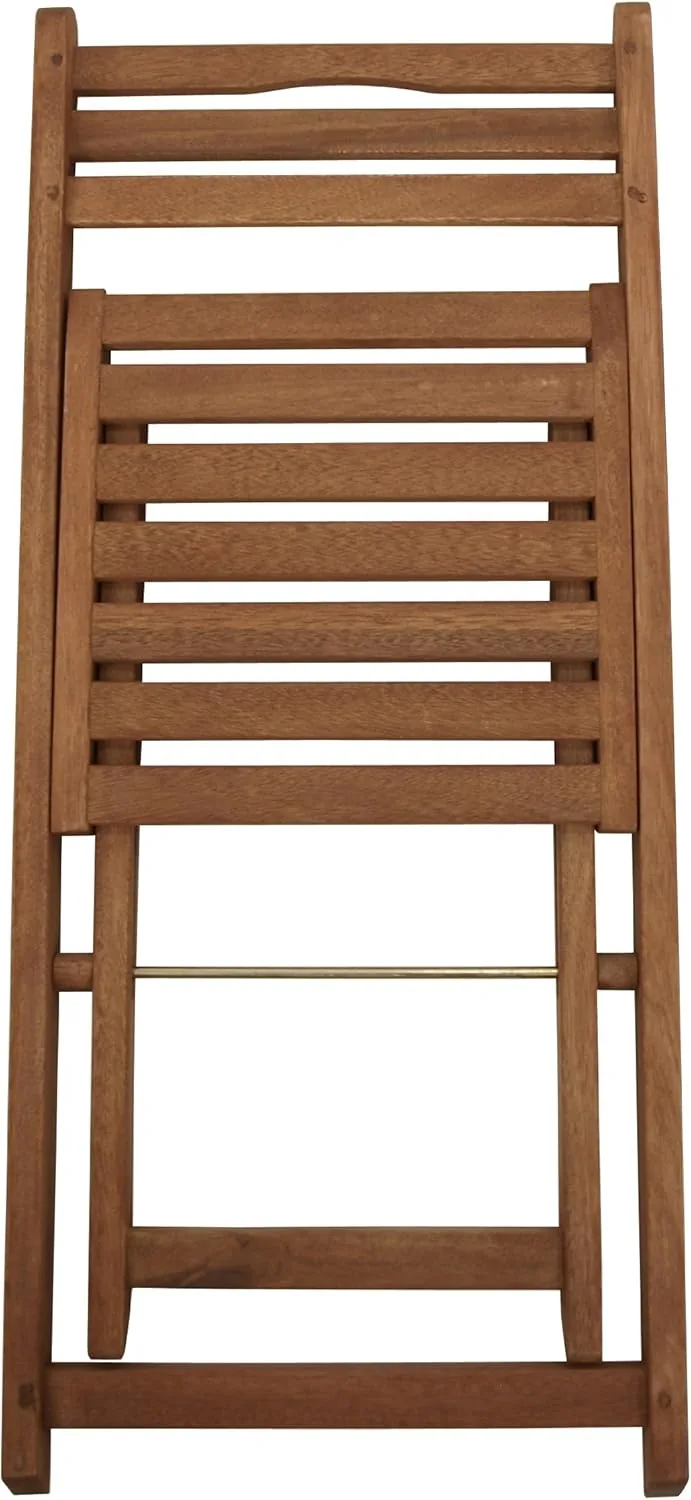 DEGAMO 2X Holz Klappstuhl Gartenstuhl, Eukalyptus braun geölt, FSC®-Zertifiziert, Outdoor — Ansicht 3