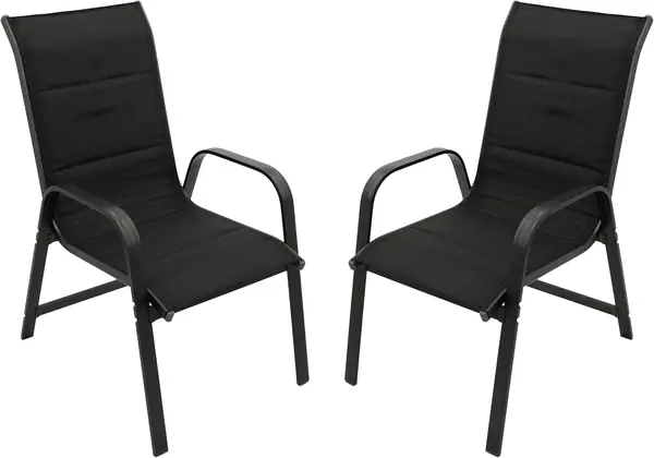 2X Stapelsessel CESANO, Alu anthrazit + Textilgewebe…