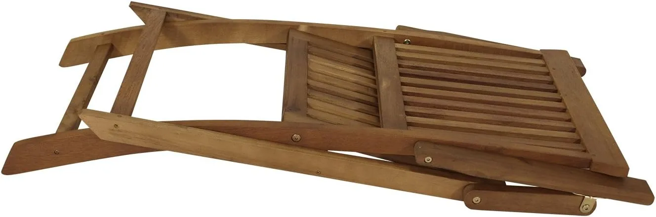 DEGAMO 4X Klappstuhl Gartenstuhl Tobago mit Armlehnen, Akazie Holz braun geölt, FSC®-Zertifiziert, Outdoor — Ansicht 3