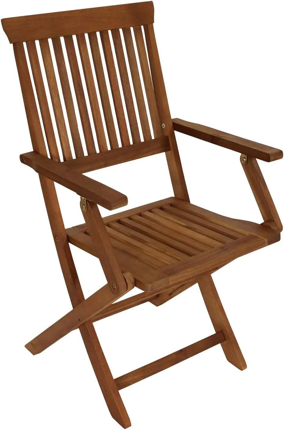 DEGAMO 4X Klappstuhl Gartenstuhl Tobago mit Armlehnen, Akazie Holz braun geölt, FSC®-Zertifiziert, Outdoor — Ansicht 4