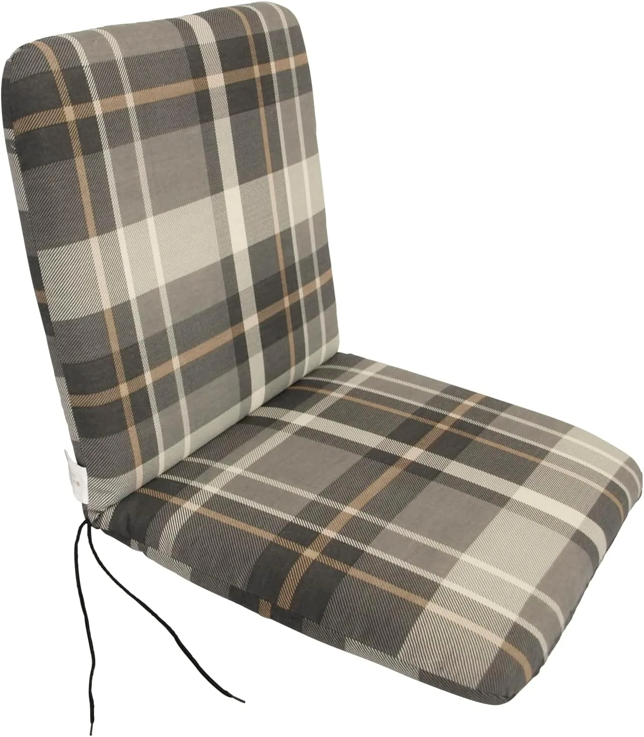 DEGAMO Auflage Sesselauflage Seattle für Gartenstuhl Niederlehner, 45x88cm, grau - beige kariert, Outdoor — Ansicht 3