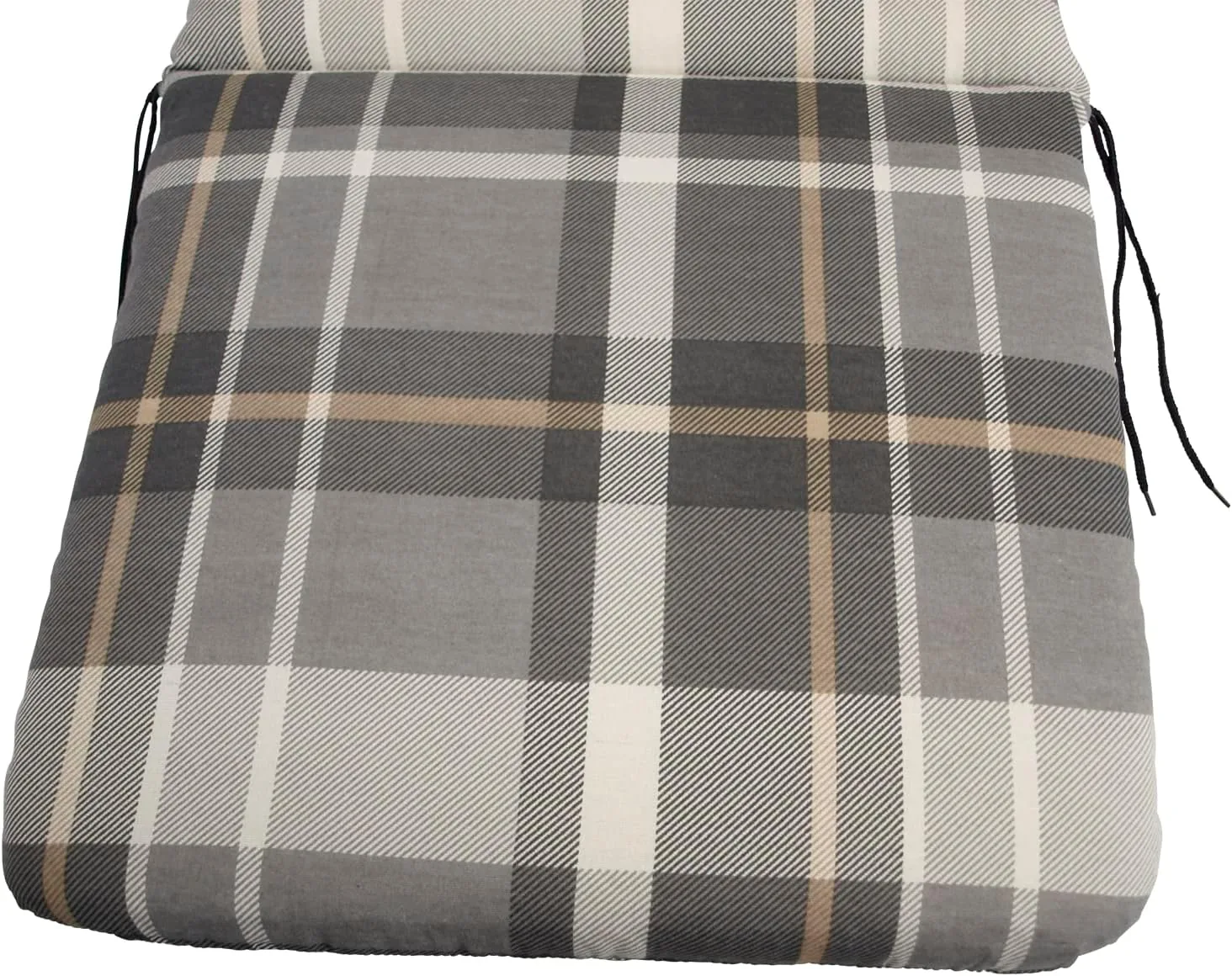 DEGAMO Auflage Sesselauflage Seattle für Gartenstuhl Niederlehner, 45x88cm, grau - beige kariert, Outdoor — Ansicht 4