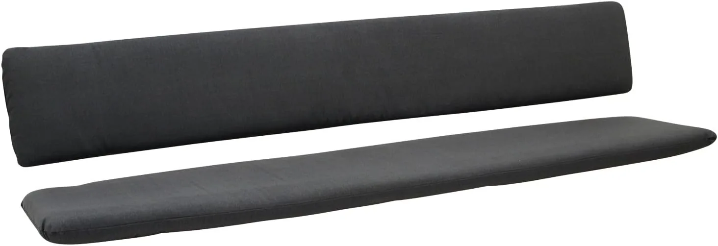 DEGAMO Auflagenset Bankauflage Arizona 2-teilig für Bank 4-sitzer 195cm, Sitz- und Rückenpolster, anthrazitfarben — Ansicht 4