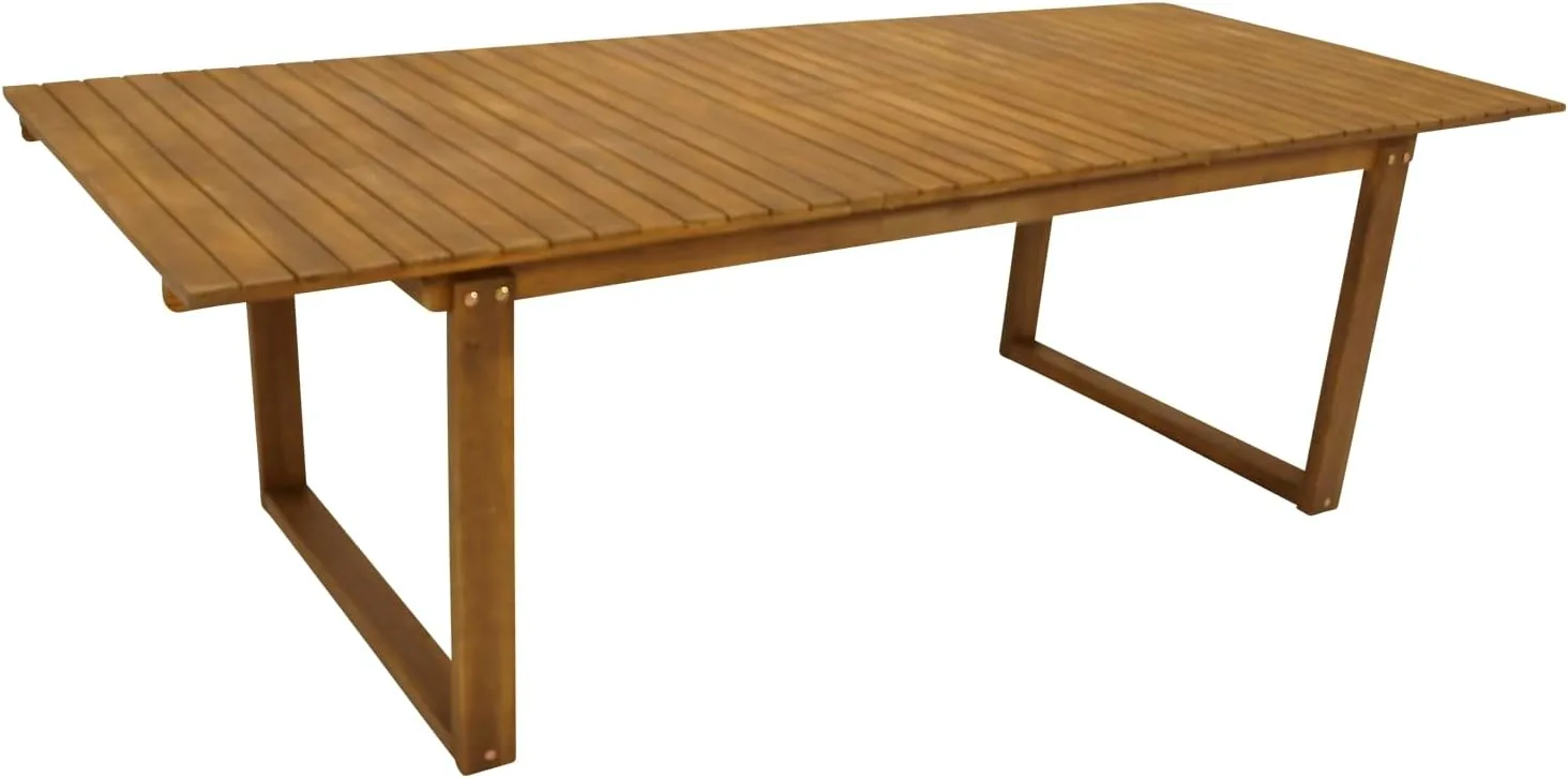 DEGAMO Ausziehtisch Gartentisch ausziehbar Santiago 180/240x100cm, Akazienholz braun geölt, Outdoor, FSC®-Zertifiziert — Ansicht 4