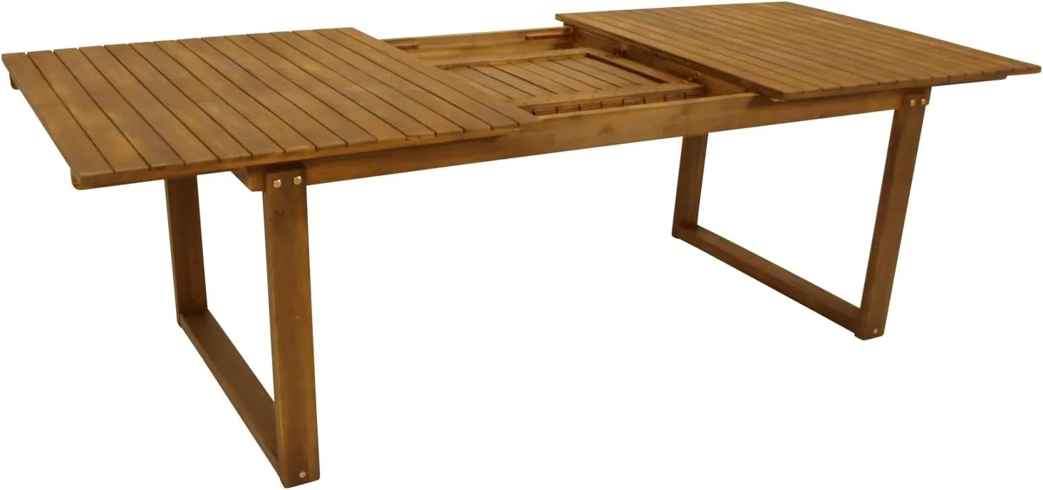 DEGAMO Ausziehtisch Gartentisch ausziehbar Santiago 180/240x100cm, Akazienholz braun geölt, Outdoor, FSC®-Zertifiziert — Ansicht 6