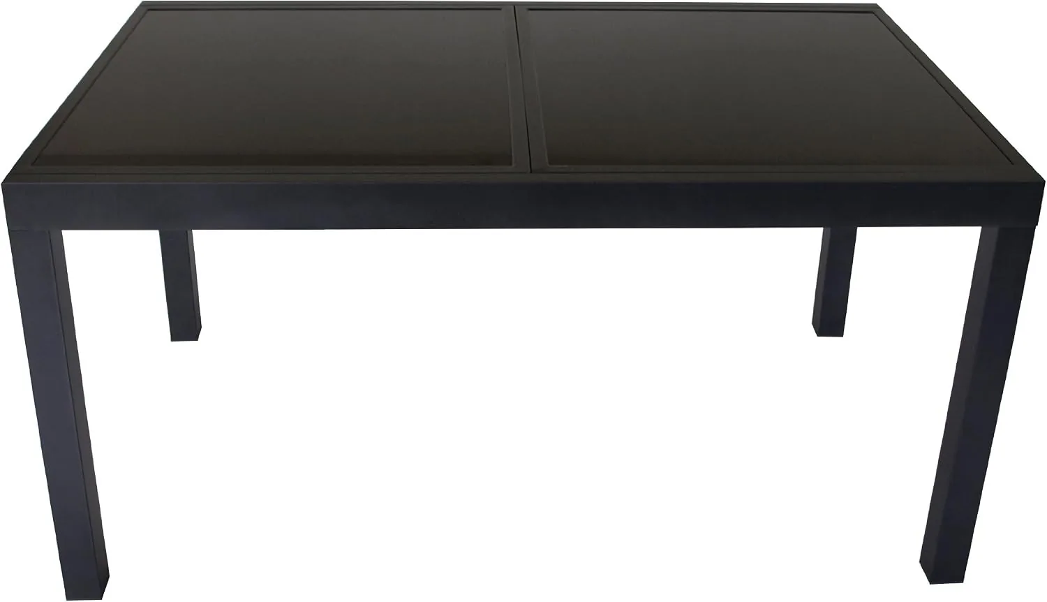 DEGAMO Ausziehtisch Torino XL 180/240x100cm, Aluminium anthrazit + Glas schwarz — Ansicht 3