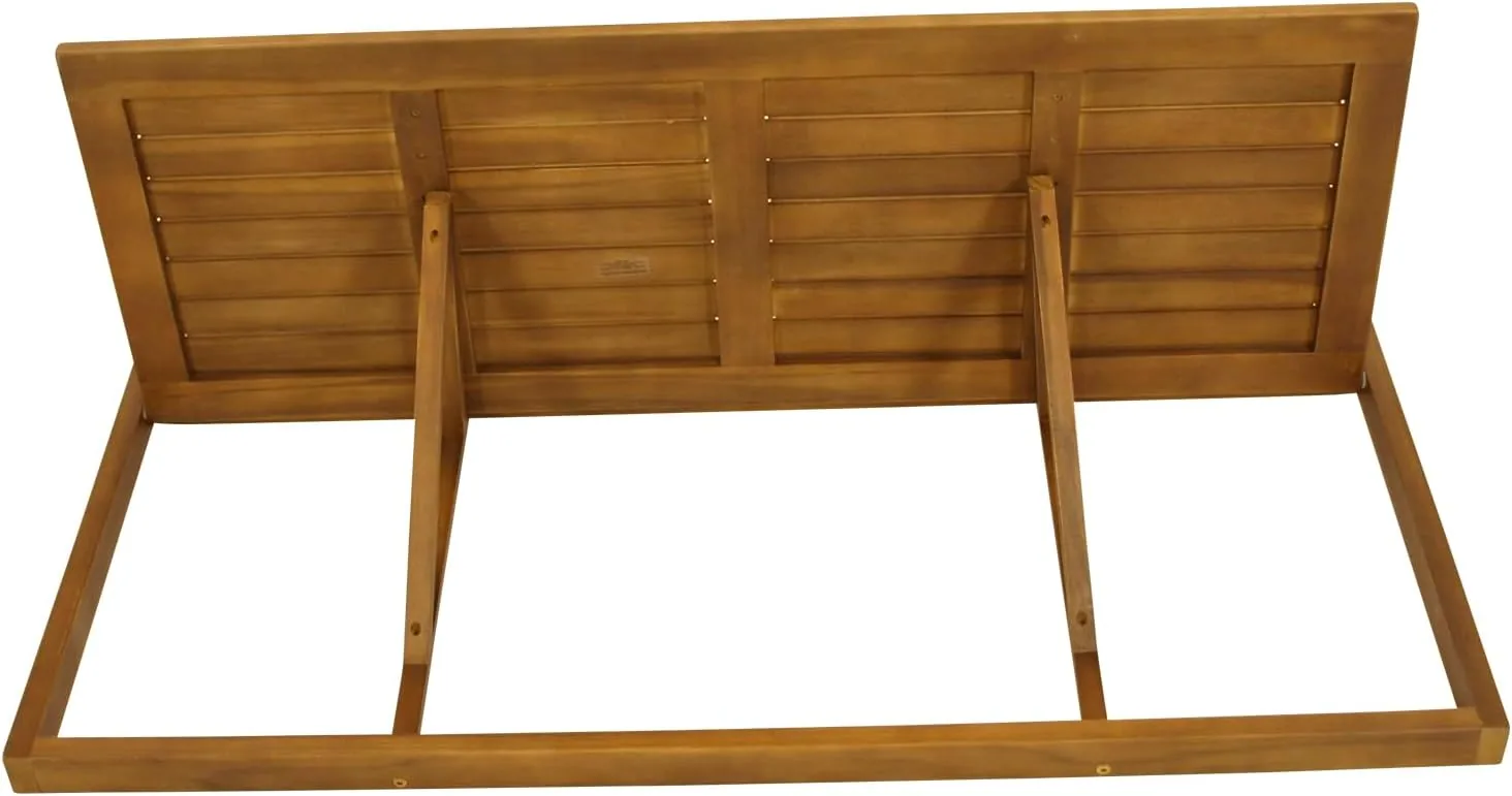 DEGAMO Balkonhängetisch 120x40cm klappbar, Grosse Ausführung, Akazienholz, FSC®-Zertifiziert Braun — Ansicht 6