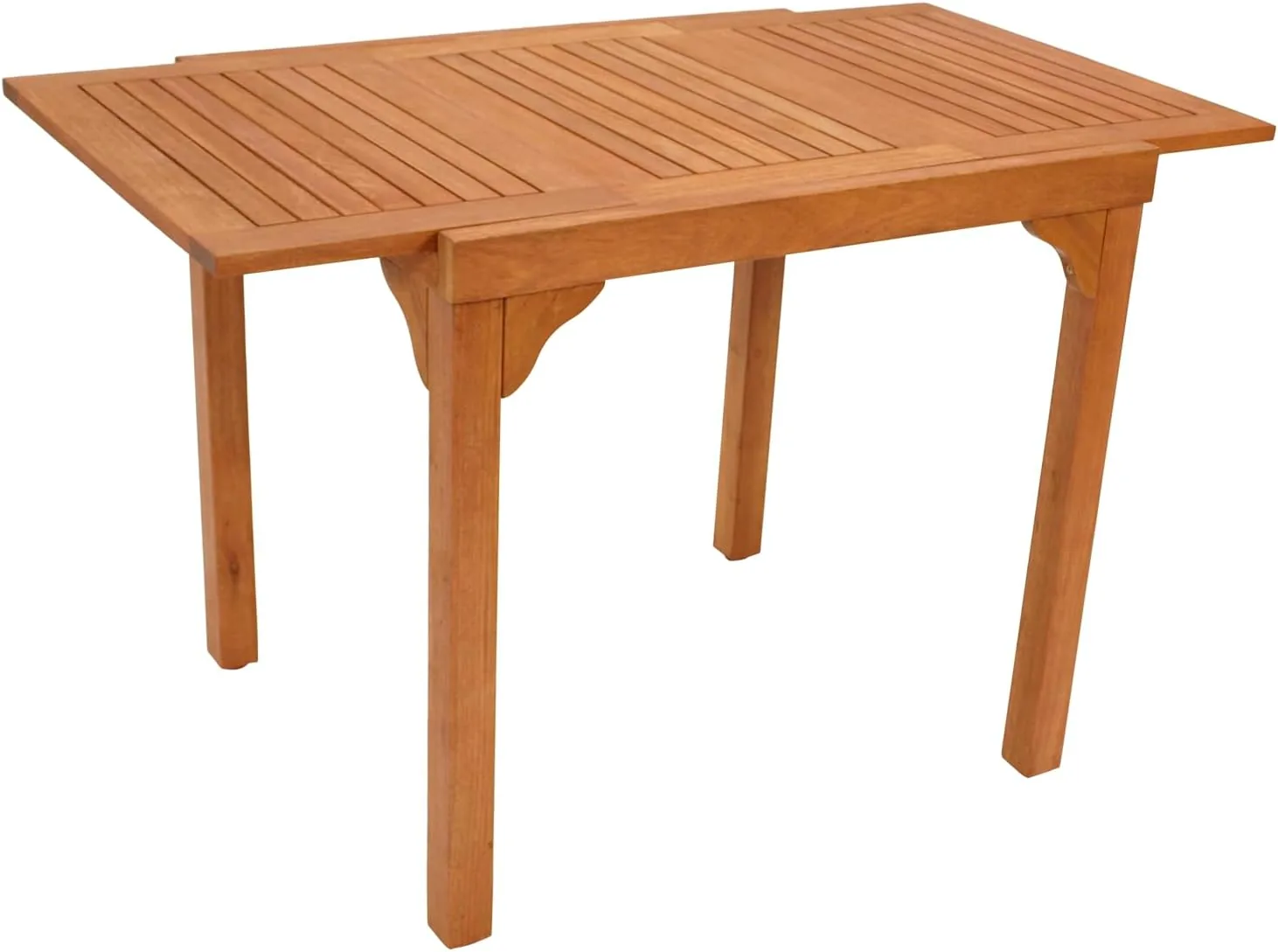 DEGAMO Balkontisch Ausziehtisch Rio 80/120x70,5cm, ausziehbar, Eukalyptus Holz braun geölt, Outdoor — Ansicht 5
