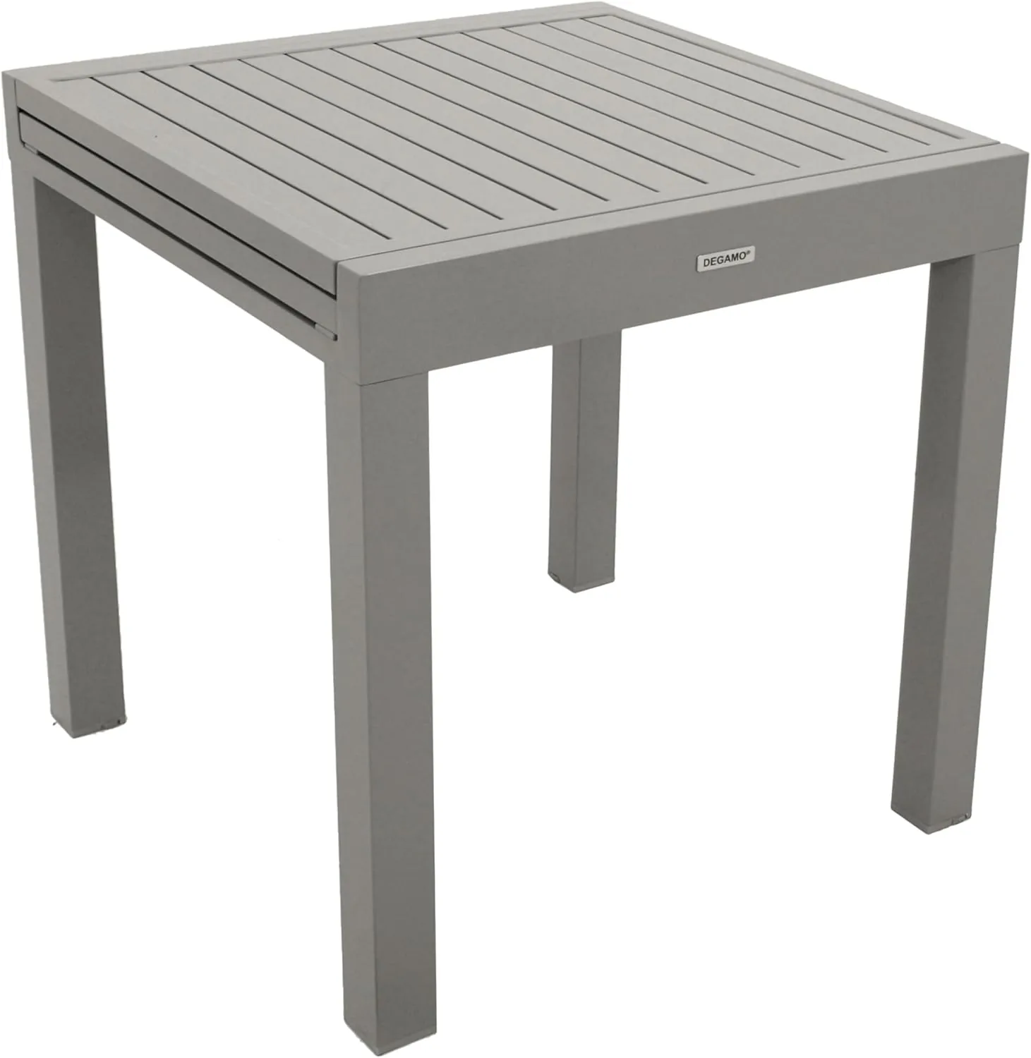 DEGAMO Balkontisch Ausziehtisch Tirana 70/140x70cm, Aluminium Silbergrau, Outdoor wetterfest — Ansicht 5
