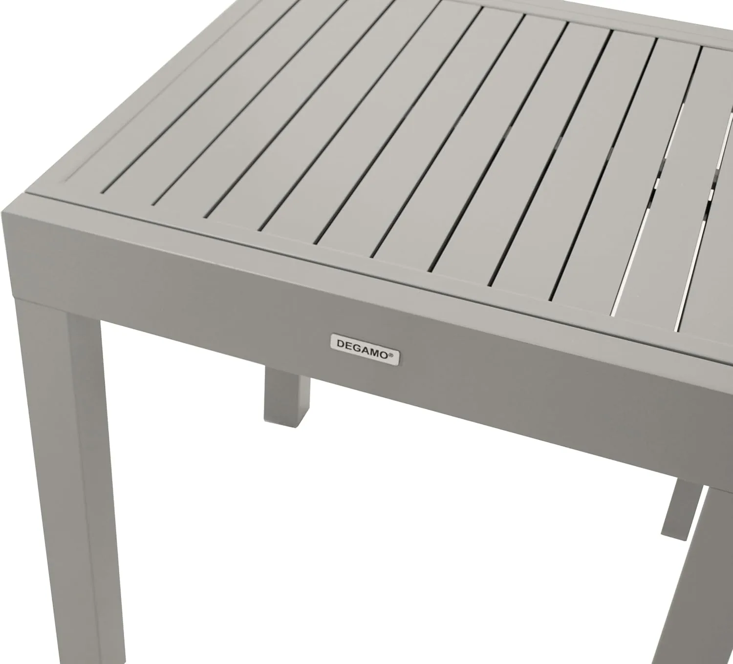 DEGAMO Balkontisch Ausziehtisch Tirana 70/140x70cm, Aluminium Silbergrau, Outdoor wetterfest — Ansicht 6