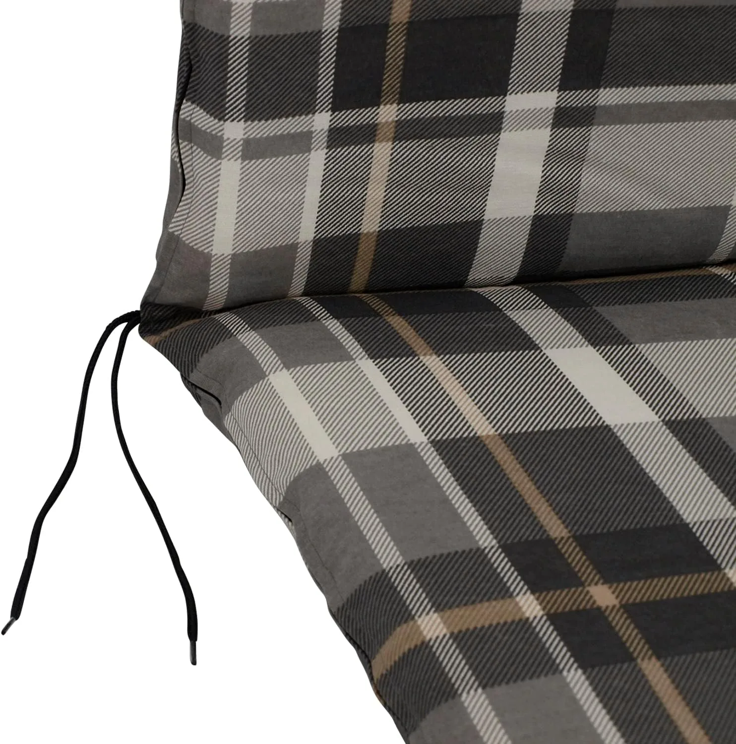 DEGAMO Bankauflage Polsterauflage Seattle für Gartenbank 3-sitzer 138x88cm, mit Rückenteil, grau beige kariert — Ansicht 3