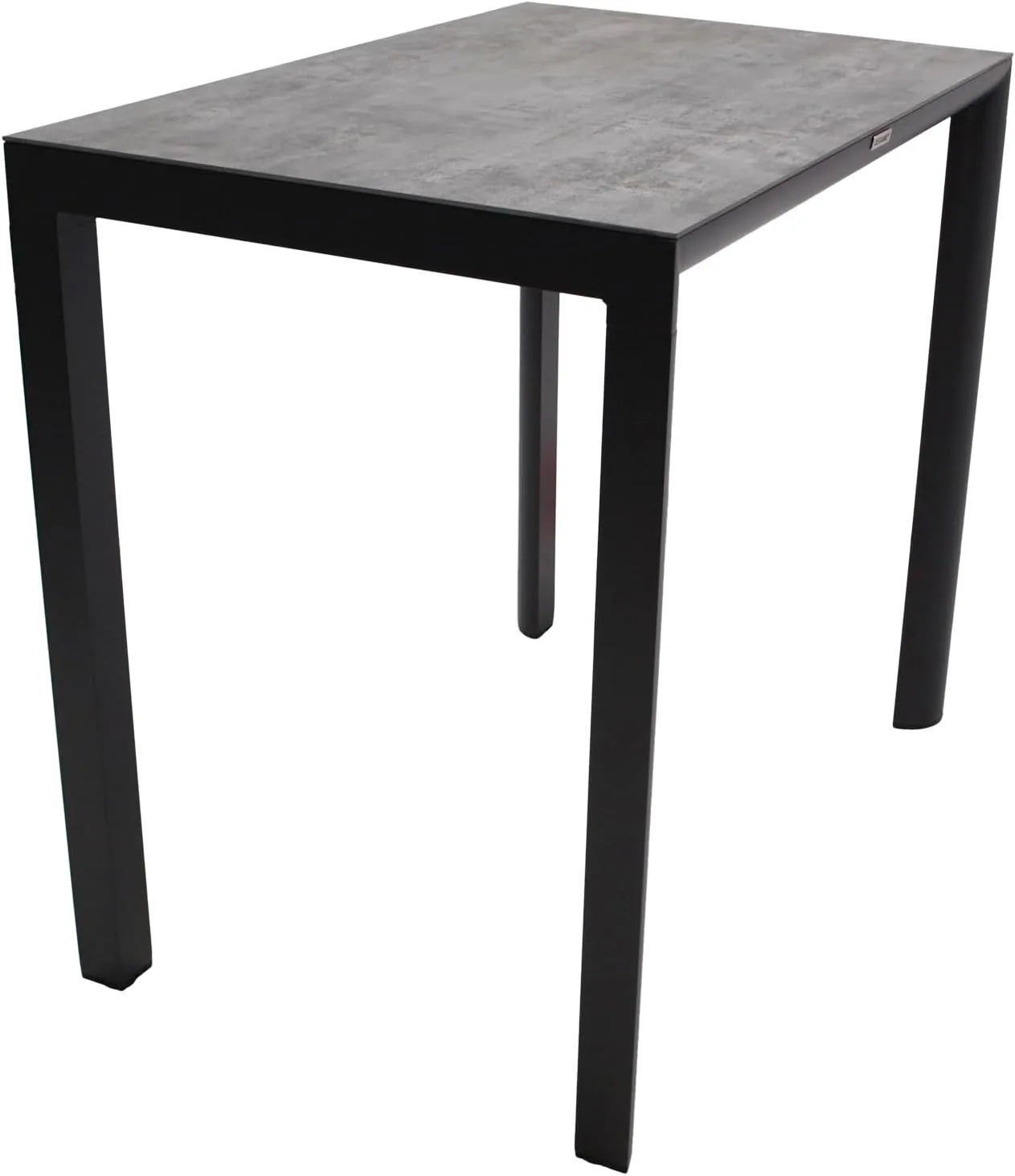 DEGAMO Bartisch Stehtisch Calais 70x110cm rechteckig, Aluminiumgestell anthrazit + Tischplatte ECP-Kunststoff Steinoptik, Outdoor, wetterfest — Ansicht 4