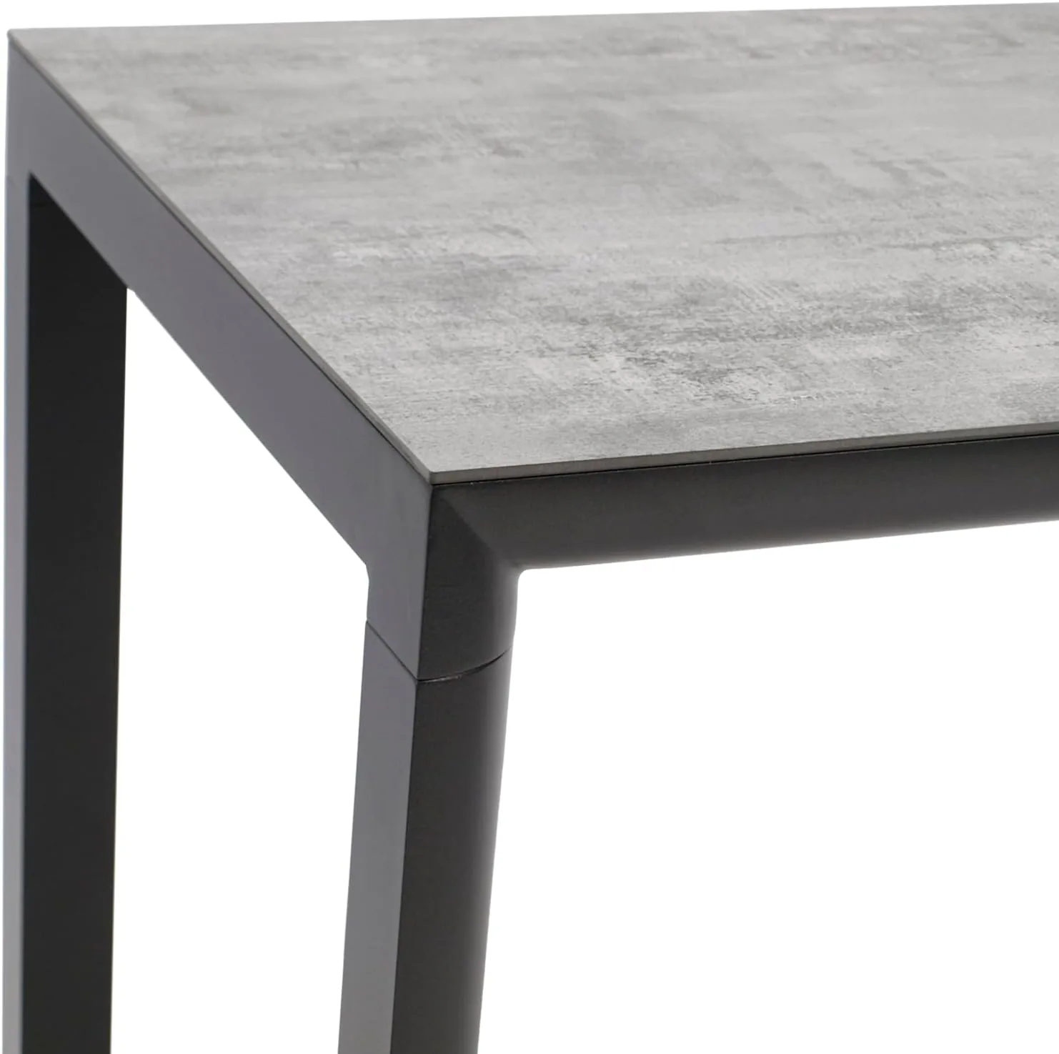 DEGAMO Bartisch Stehtisch Calais 70x110cm rechteckig, Aluminiumgestell anthrazit + Tischplatte ECP-Kunststoff Steinoptik, Outdoor, wetterfest — Ansicht 5
