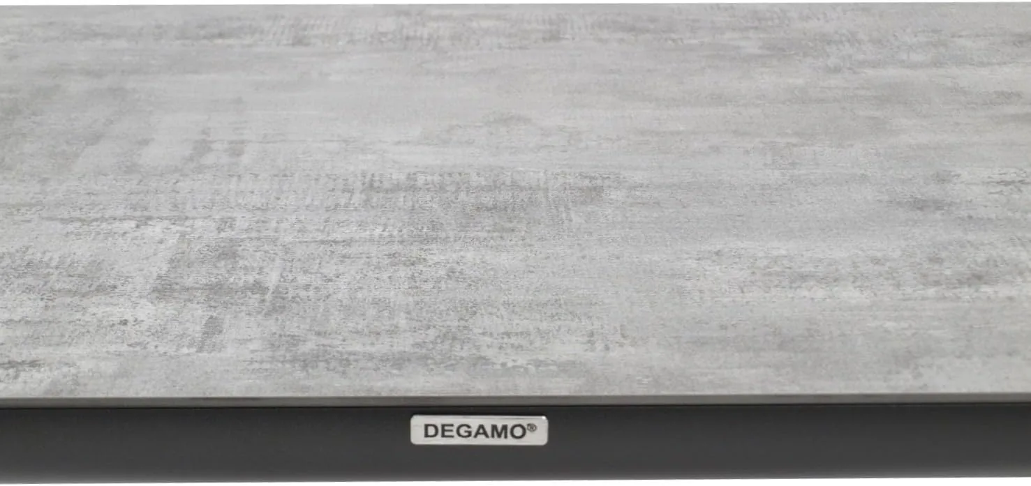 DEGAMO Bartisch Stehtisch Calais 70x110cm rechteckig, Aluminiumgestell anthrazit + Tischplatte ECP-Kunststoff Steinoptik, Outdoor, wetterfest — Ansicht 6