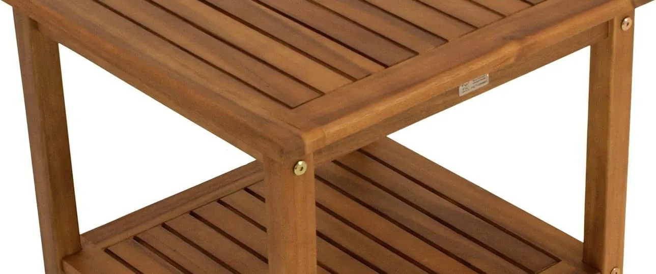 DEGAMO Beistelltisch Gartentisch St. Vincent aus Akazienholz, braun geölt, 50x50cm, FSC®-Zertifiziert, Outdoor — Ansicht 3