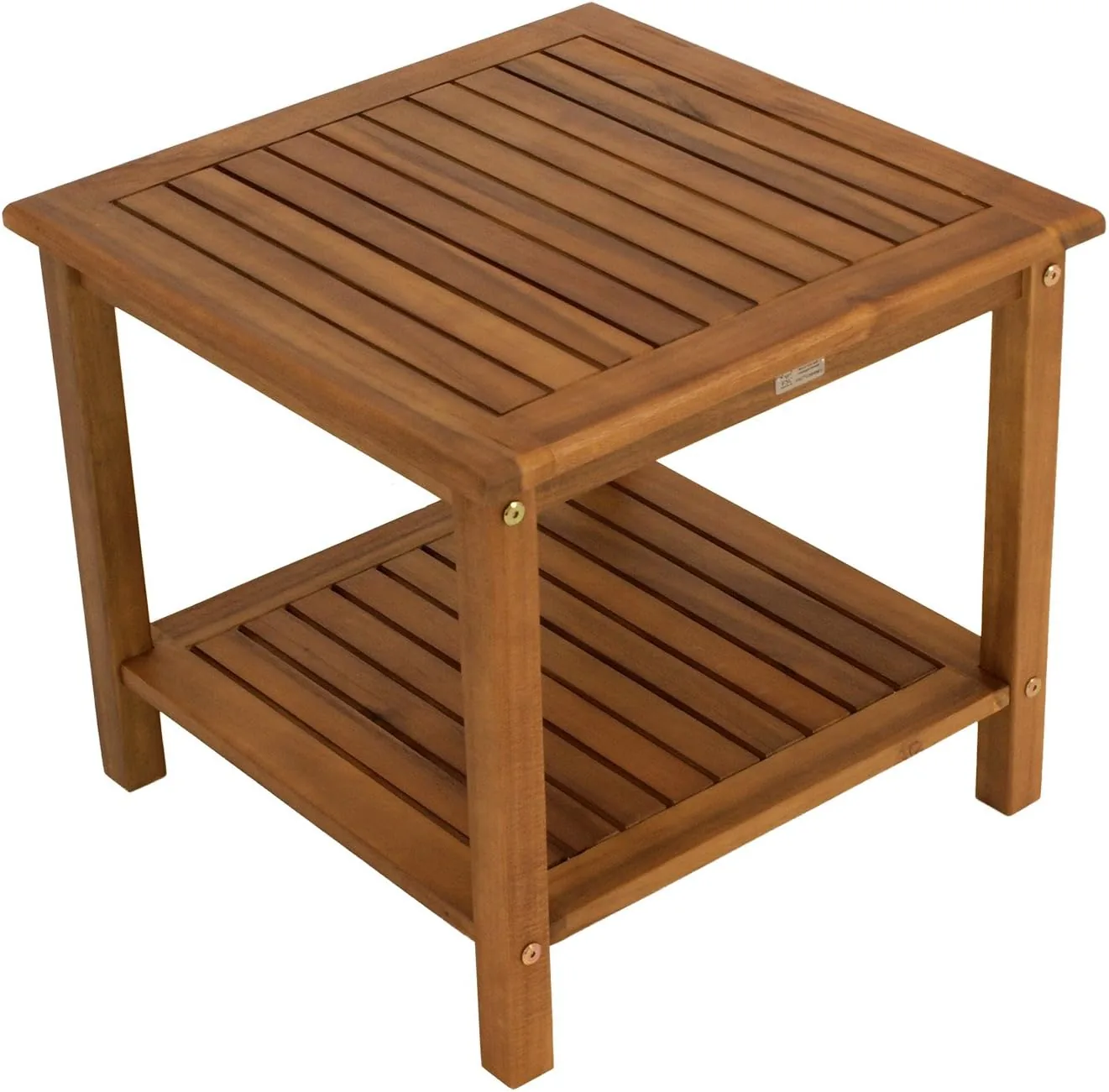 DEGAMO Beistelltisch Gartentisch St. Vincent aus Akazienholz, braun geölt, 50x50cm, FSC®-Zertifiziert, Outdoor