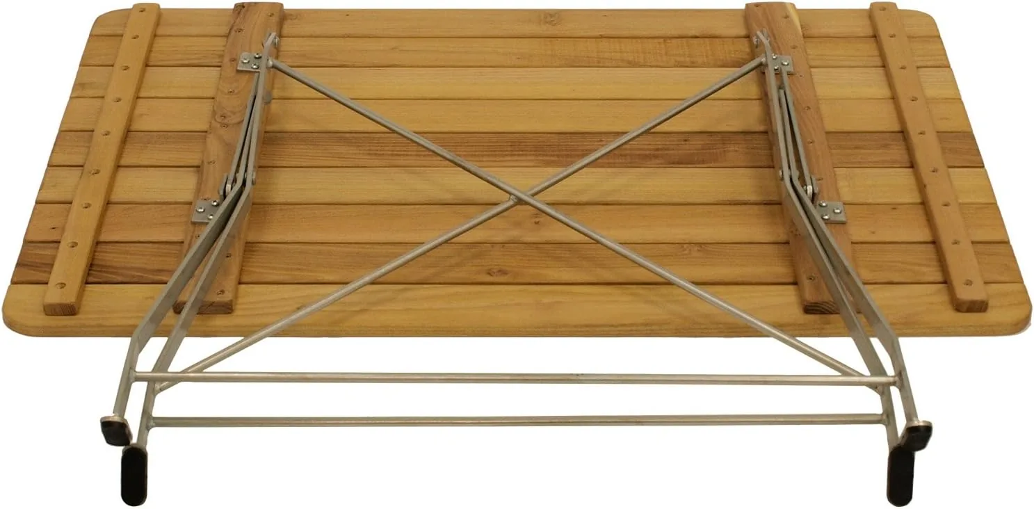 DEGAMO Biergarten Klapptisch Bad TÖLZ 70x110cm, Stahl verzinkt + pulverbeschichtet, Holz Robinie — Ansicht 4