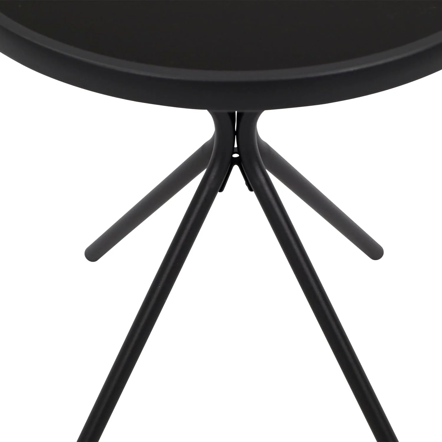 DEGAMO Bistrotisch Balkontisch Milano 60cm rund, Metall anthrazit + Glas schwarz, Outdoor — Ansicht 4