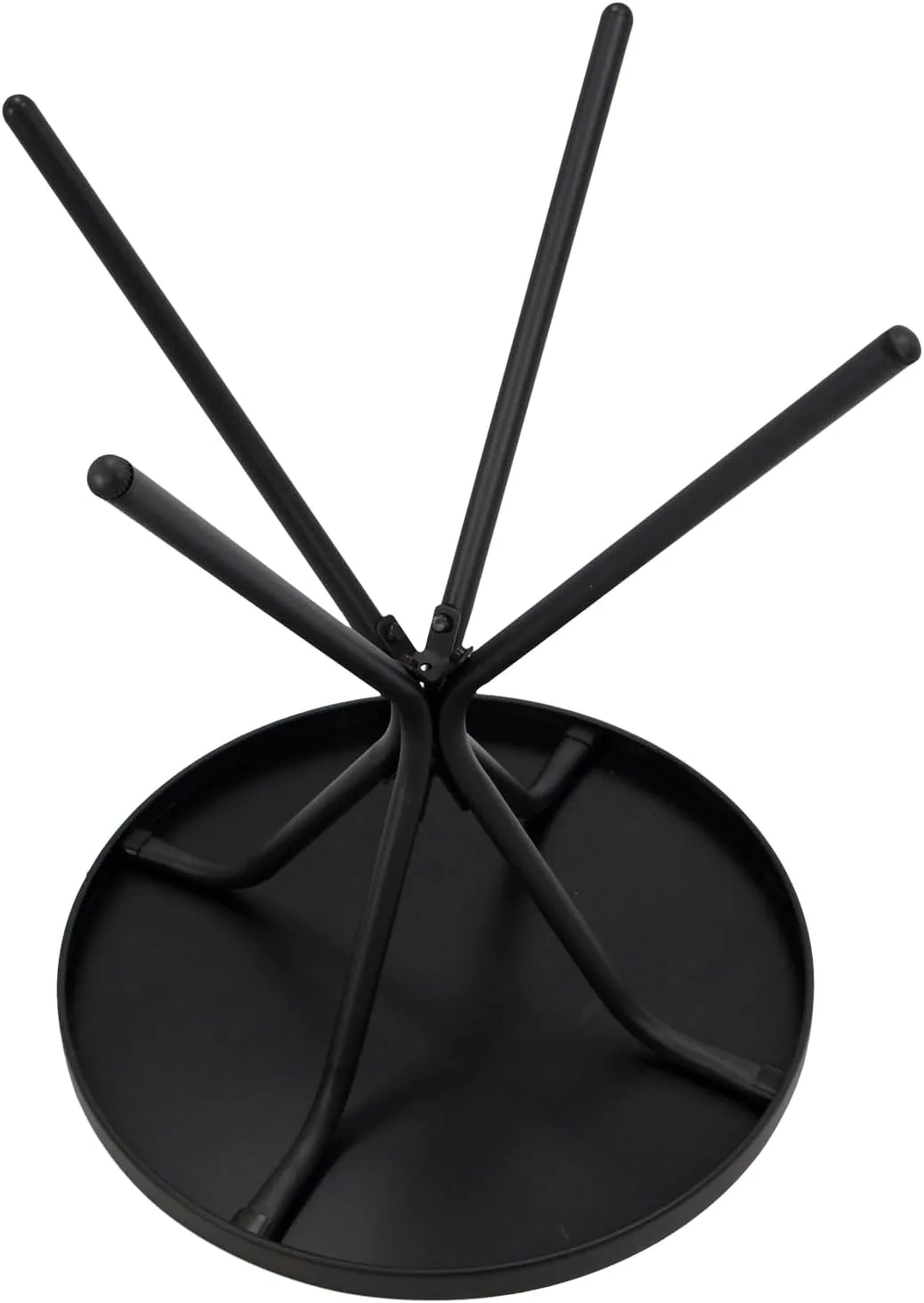 DEGAMO Bistrotisch Balkontisch Milano 60cm rund, Metall anthrazit + Glas schwarz, Outdoor — Ansicht 5