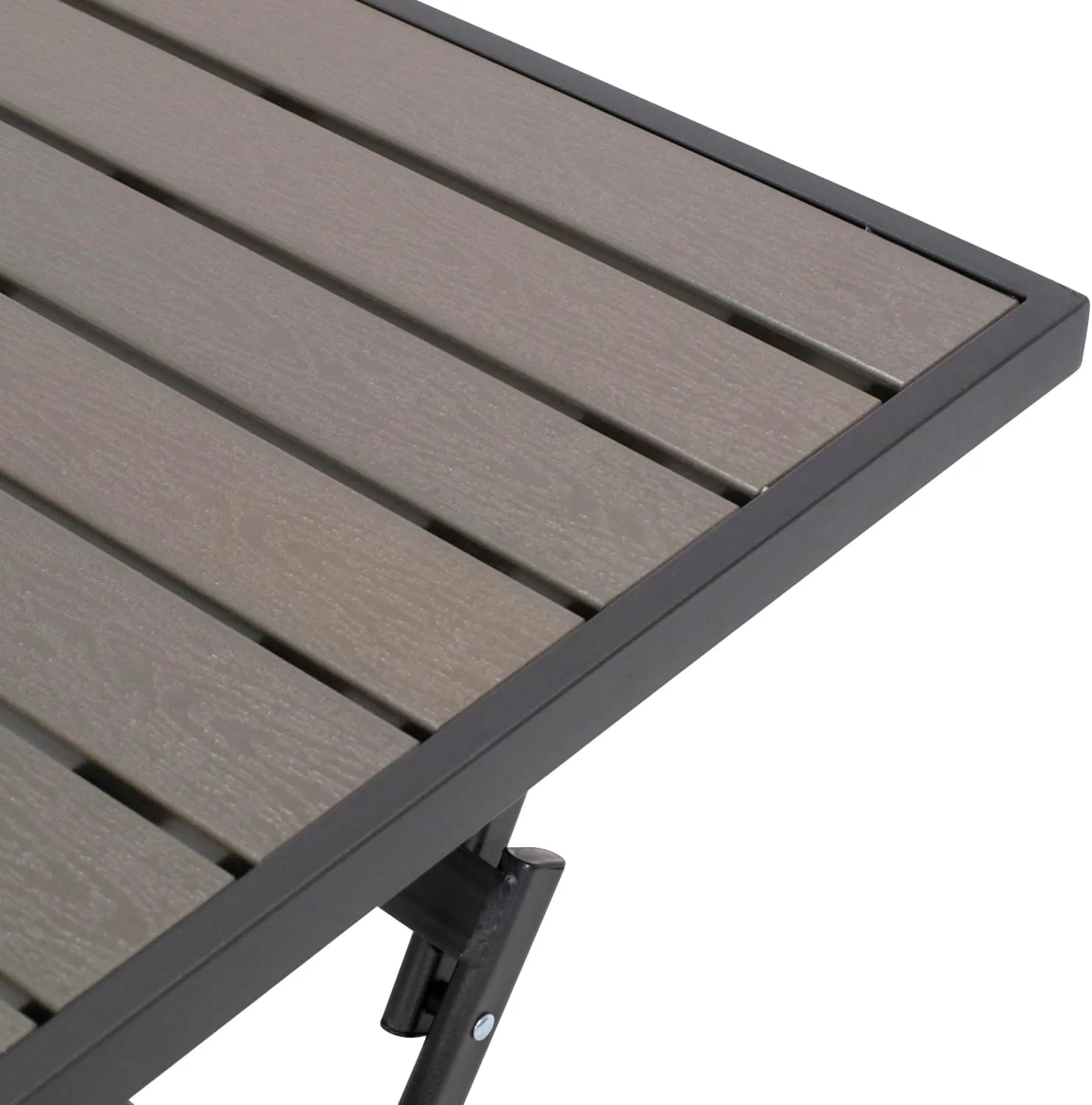 DEGAMO Bistrotisch Klapptisch ASCIANO 60x60cm, Metall anthrazit + Kunstholz grau, Outdoor — Ansicht 5