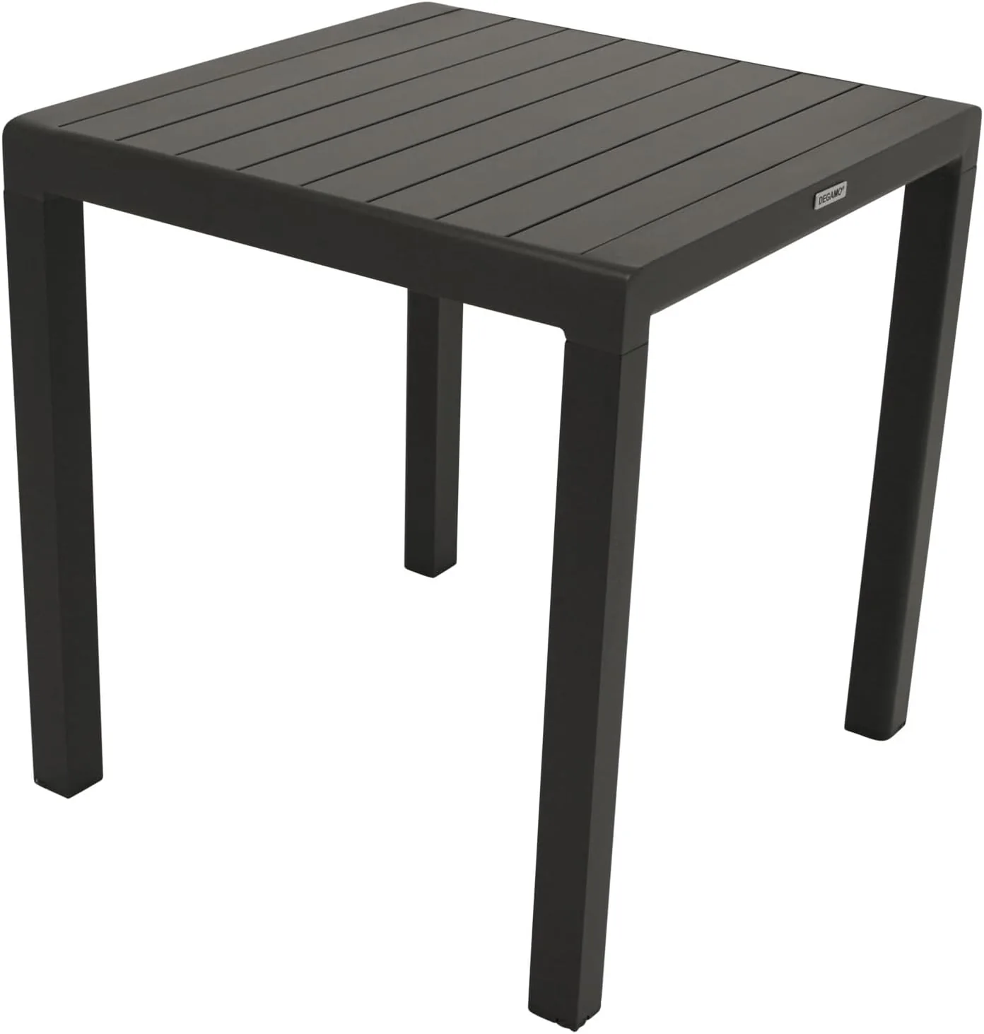 DEGAMO Bistrotisch Paris 70x70cm quadratisch, Alumium anthrazitfarben, wetterfest + rostfrei, Outdoor, Moderne Optik — Ansicht 6