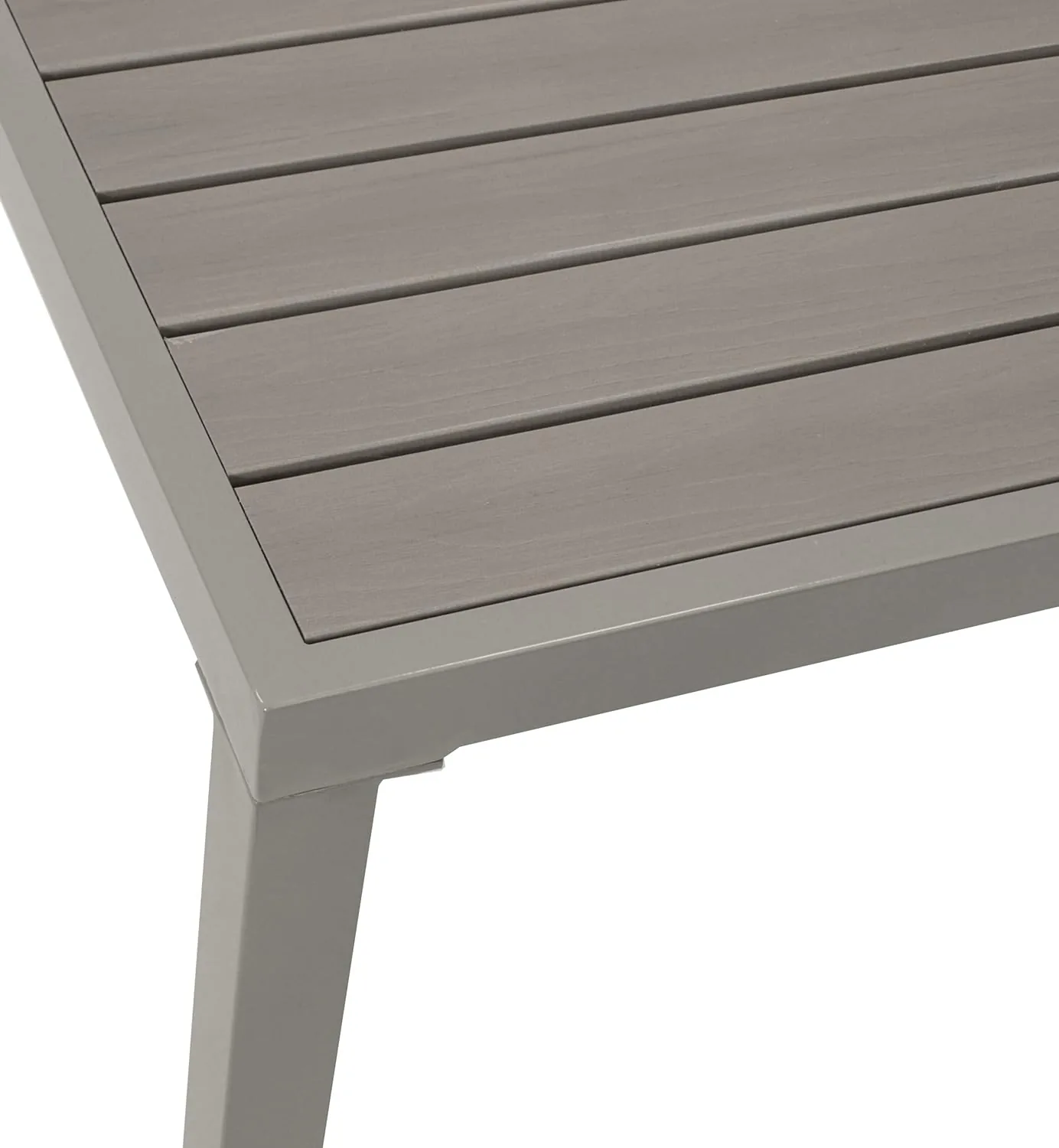DEGAMO Bistrotisch VARENNA 60x60cm quadratisch, Gestell Stahl Silbergrau, Tischplatte Kunstholz Mittelgrau, Outdoor — Ansicht 4