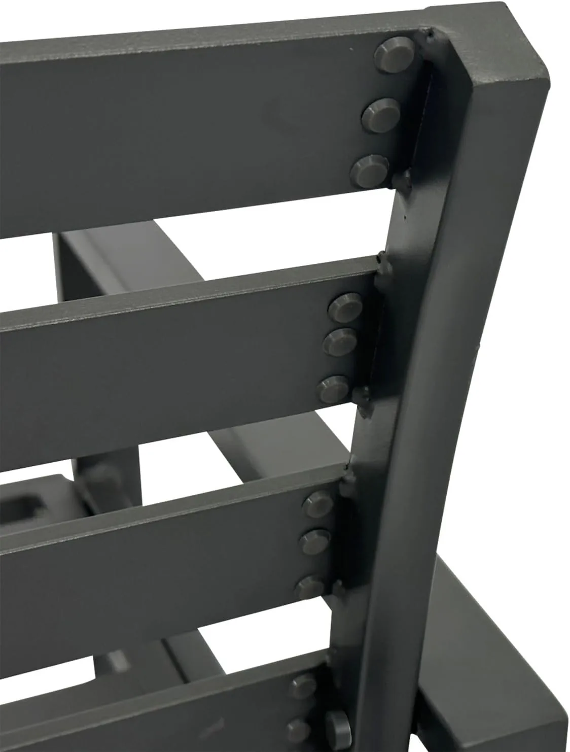 DEGAMO Design Gartenbank Atlanta 2-sitzer aus Aluminium wetterfest und rostfrei, dunkelgrau — Ansicht 4