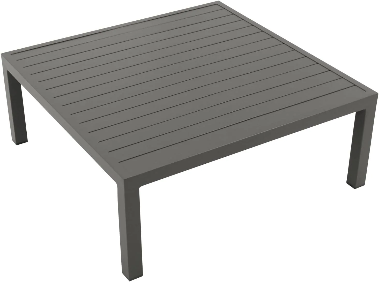 DEGAMO Ecklounge Set ROVIGNO, Aluminium anthrazitfarben, mit Kissen grau, 234x234cm, wetterfest, Outdoor — Ansicht 5