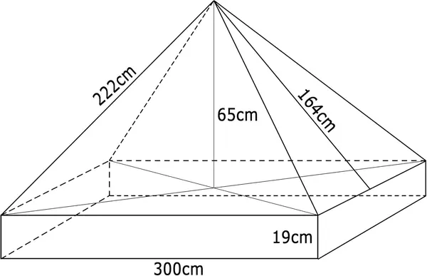 Ersatzdach Dachplane für Pavillon 3x3 Meter, Farbe…