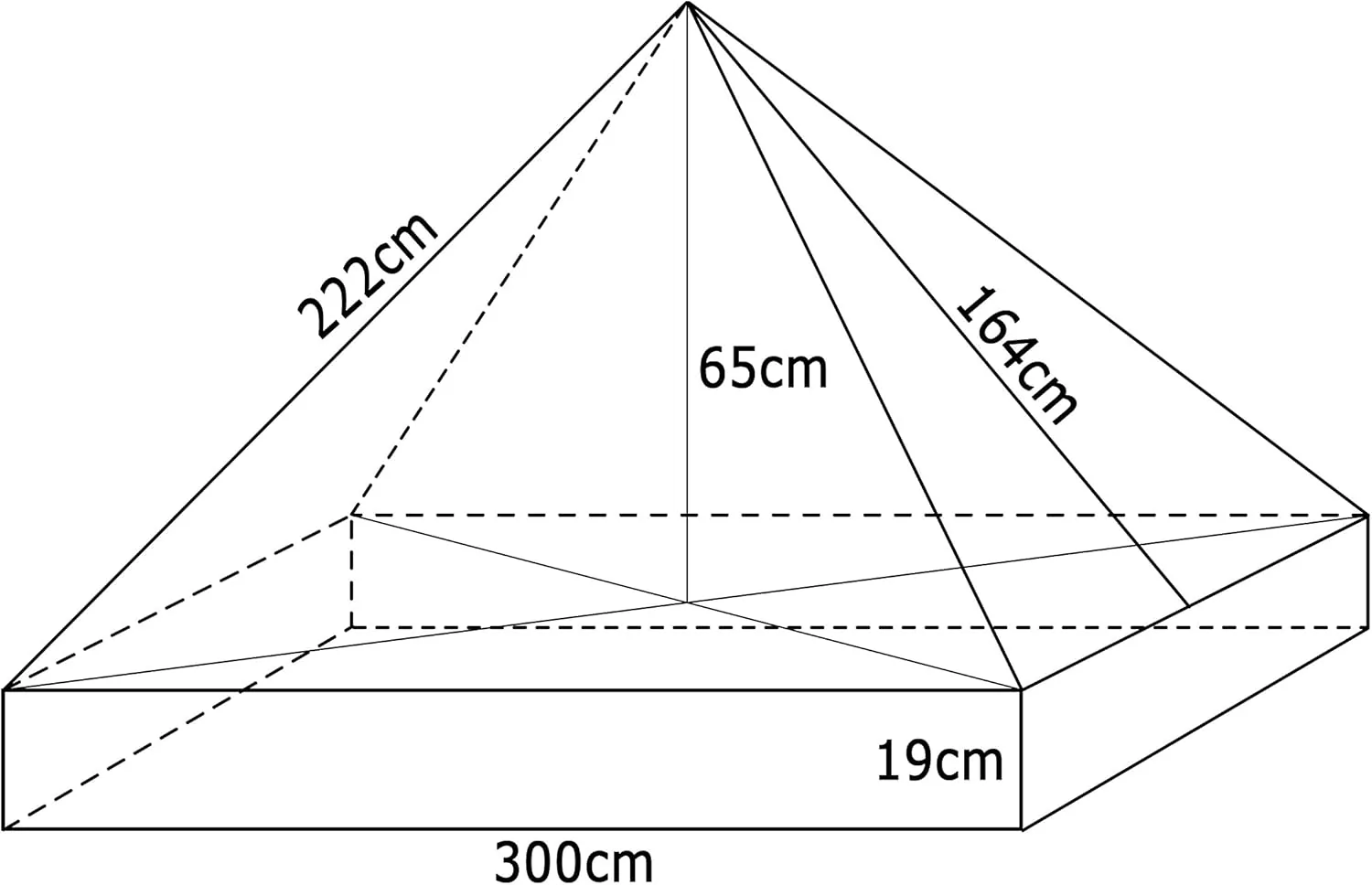 DEGAMO Ersatzdach Dachplane für Pavillon 3x3 Meter, Farbe Terracotta, wasserdicht beschichtet
