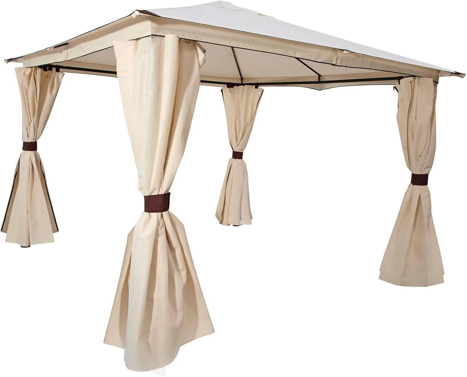 DEGAMO Ersatzdach für Pavillon Venezia 3x3 Meter, wasserdicht, naturfarben — Ansicht 2