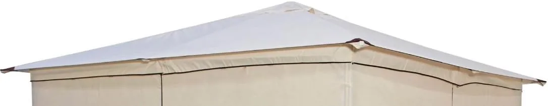 DEGAMO Ersatzdach für Pavillon Venezia 3x3 Meter, wasserdicht, naturfarben