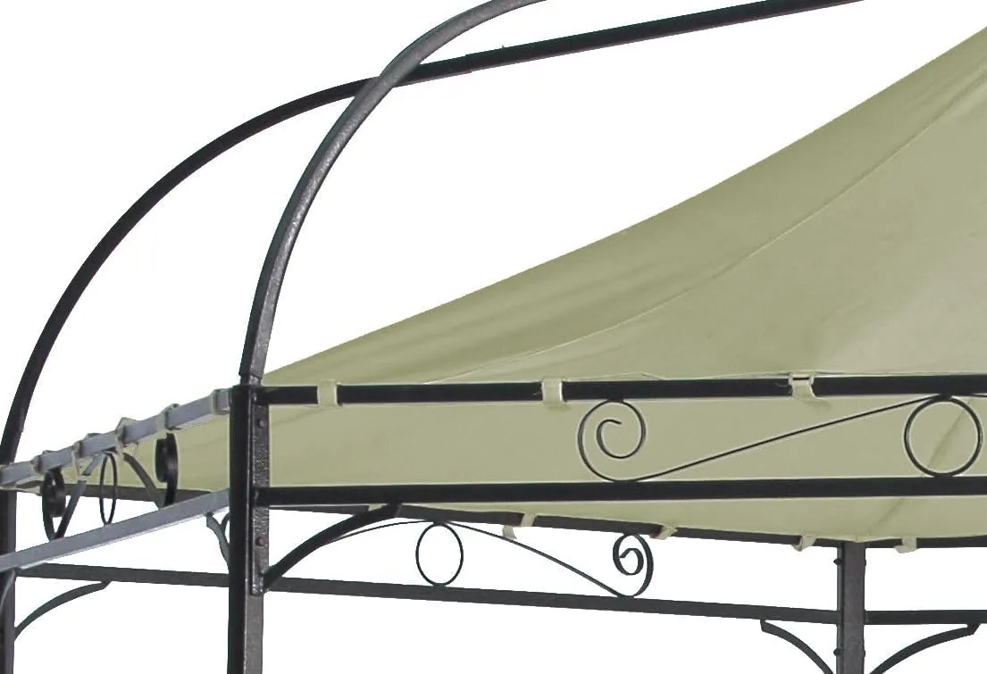 DEGAMO Ersatzdach Pavillondach für Pavillon Modena 6-eck, Ecru, wasserdicht — Ansicht 4