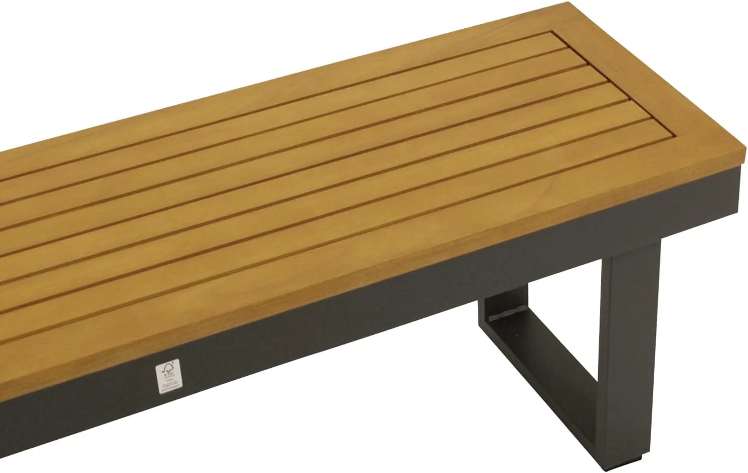 DEGAMO Funktions Eckbankset Diningset Kampala 4-teilig, Aluminium anthrazit + Akazie, Polster Mittelgrau, mit Liegefunktion, Outdoor — Ansicht 5