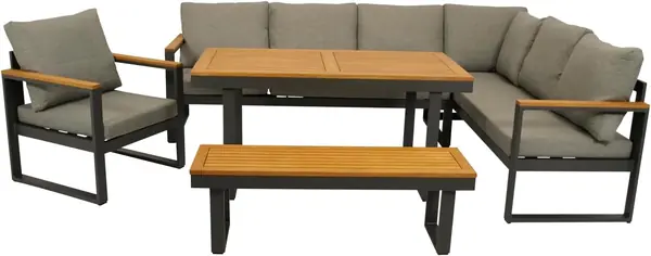 Funktions Eckbankset Diningset Kampala 4-teilig…