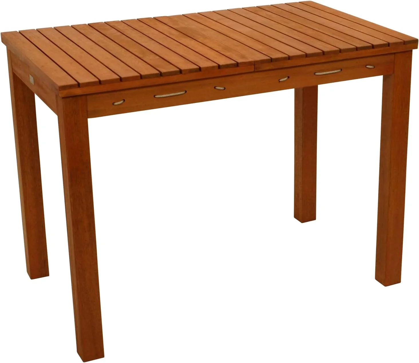 DEGAMO Funktions Gartentisch mit Wäscheständerfunktion, 100x60x75cm, Eukalyptus braun geölt, FSC®-Zertifiziert, Outdoor und Indoor — Ansicht 4