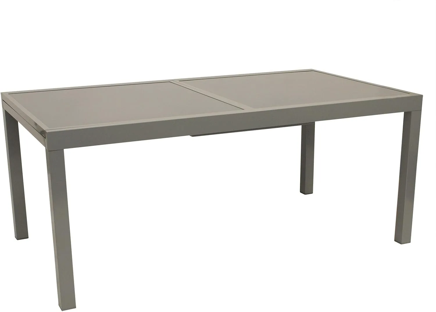 DEGAMO Garnitur Amalfi, Aluminium + Kunststoffgewebe schwarz. 6X Stapelsessel, 1x Ausziehtisch 140/200x90cm mit Glasplatte — Ansicht 3