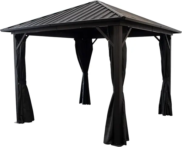 Garten Pavillon Novara 3x3 Meter, Alugestell schwarz…