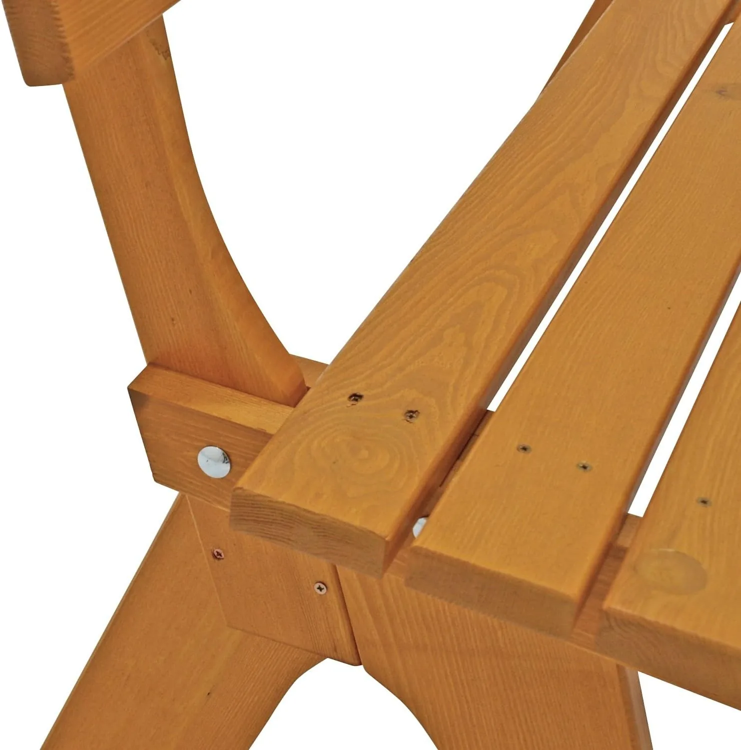 DEGAMO Gartenbank Freital 3-sitzer 150cm, Massive Kiefer Hellbraun lackiert, Outdoor — Ansicht 6