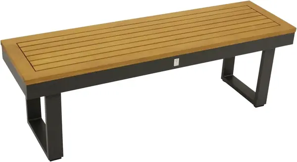 Gartenbank Hockerbank Kampala 120cm, Aluminium anthrazit…
