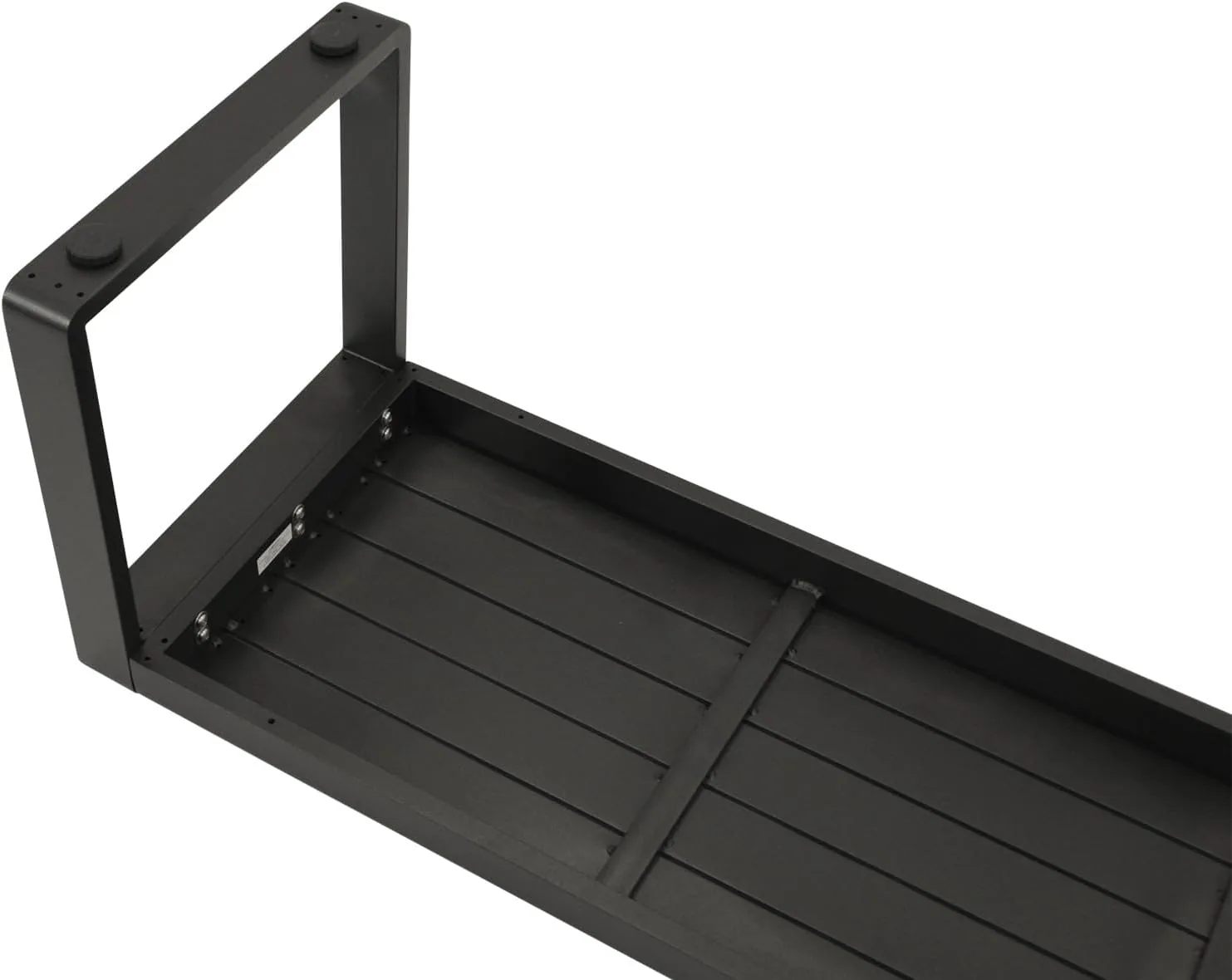 DEGAMO Gartenbank Hockerbank Riva 3-sitzer 138cm, Aluminium anthrazit, wetterfest, Outdoor — Ansicht 5
