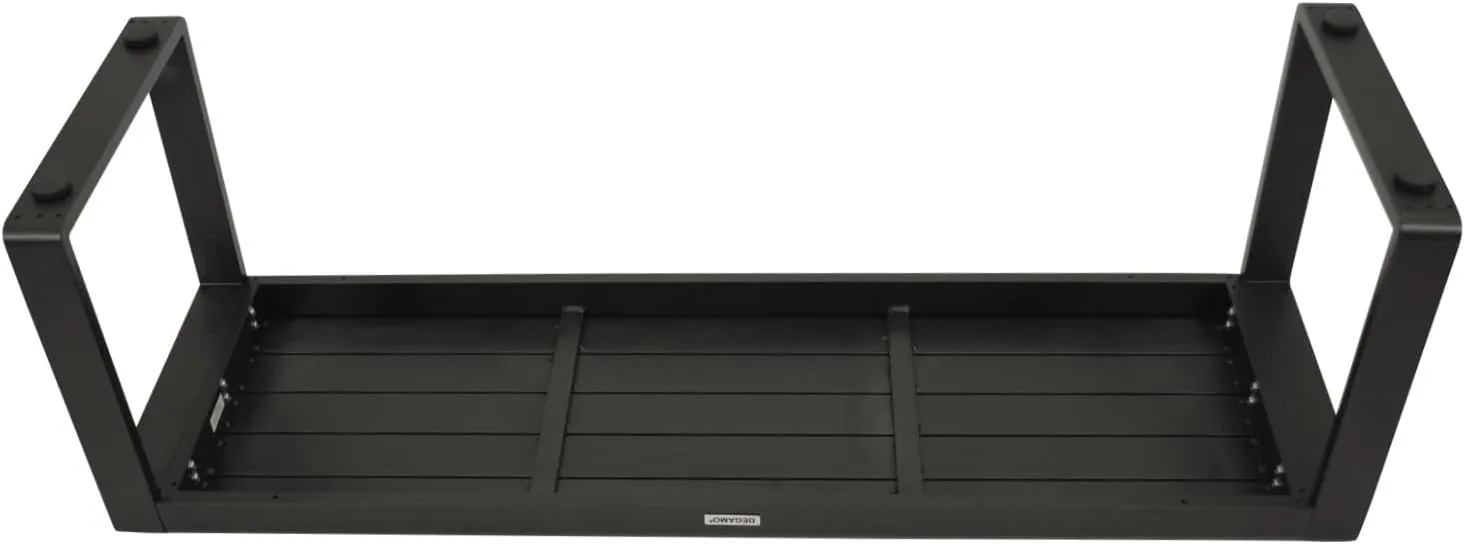 DEGAMO Gartenbank Hockerbank Riva 3-sitzer 138cm, Aluminium anthrazit, wetterfest, Outdoor — Ansicht 6