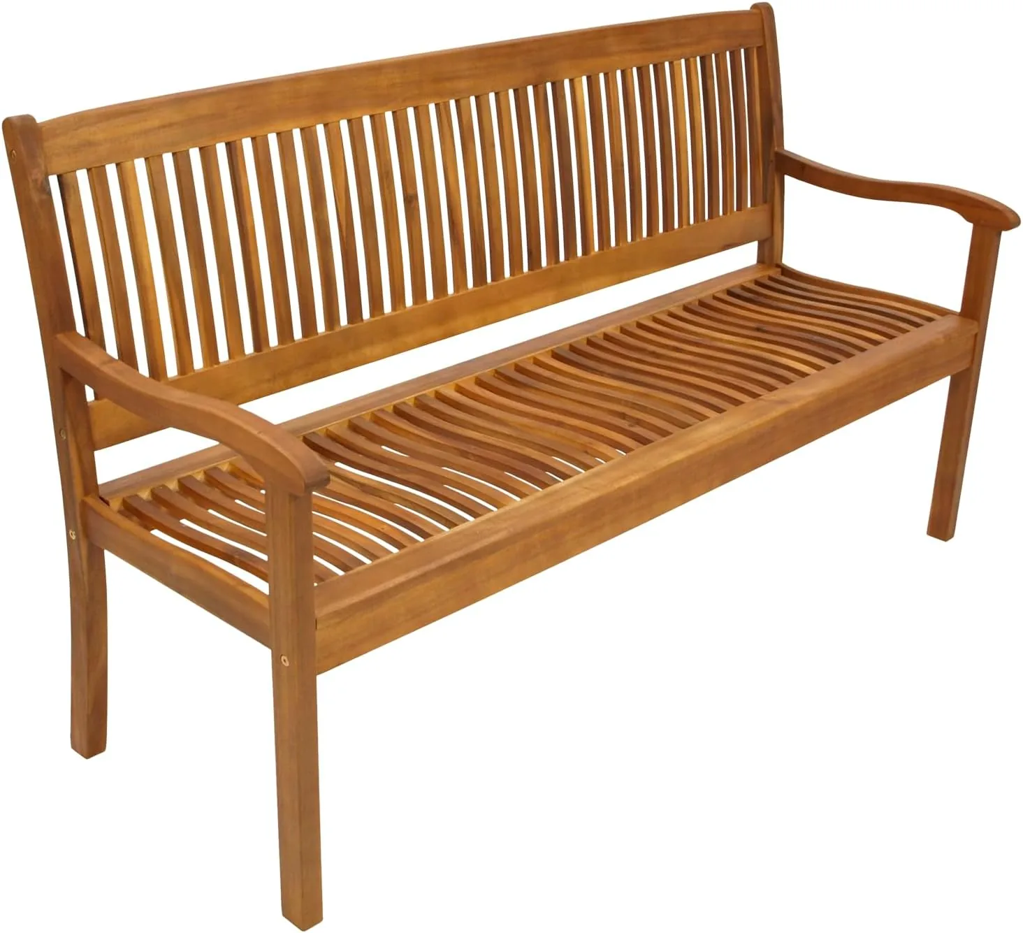 DEGAMO Gartenbank Holzbank Maracana 3-sitzer 157cm, Massivholz Akazie braun geölt, Outdoor — Ansicht 5