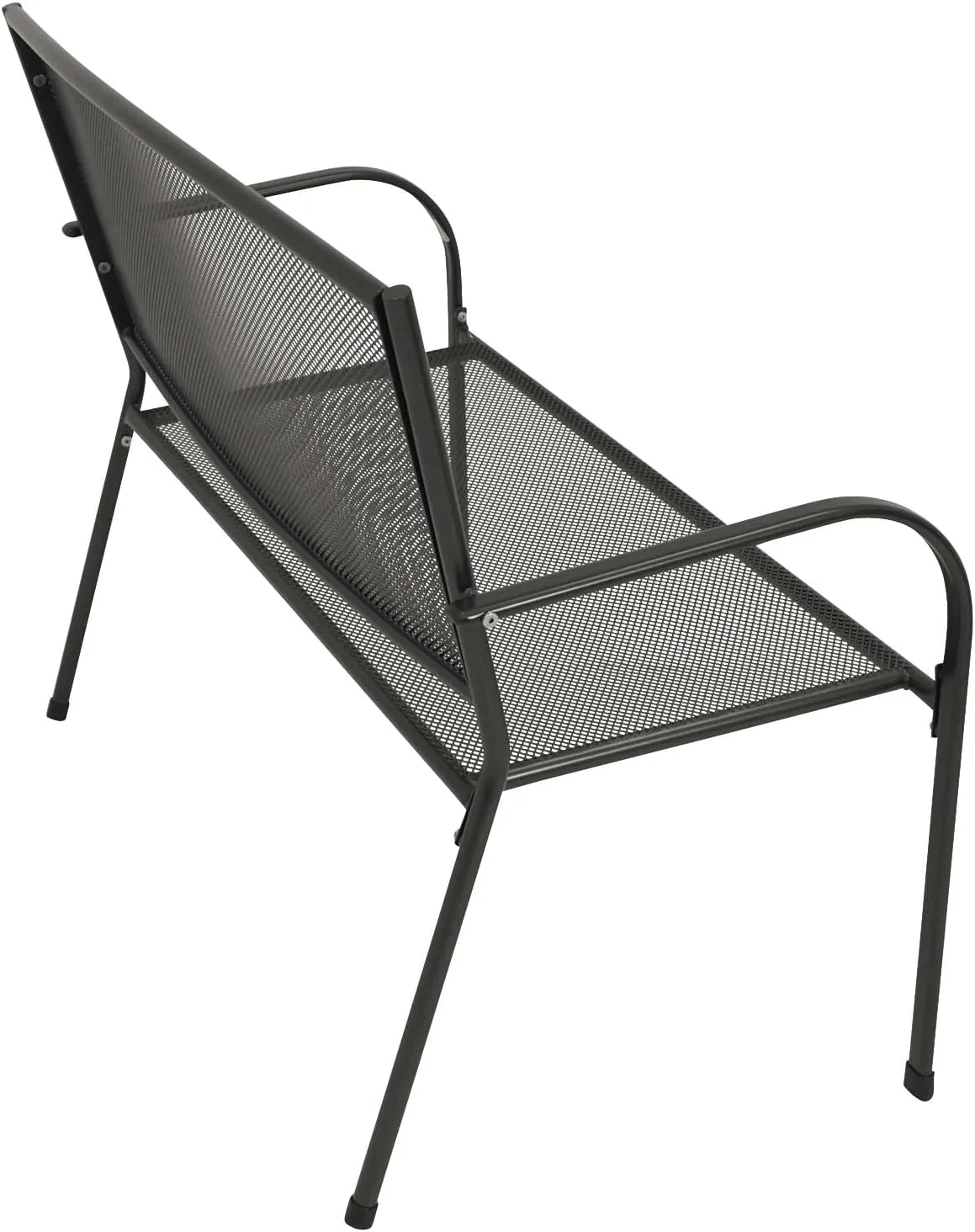 DEGAMO Gartenbank Metallbank Classic 2-sitzer 110cm, Streckmetall beschichtet, anthrazit — Ansicht 3