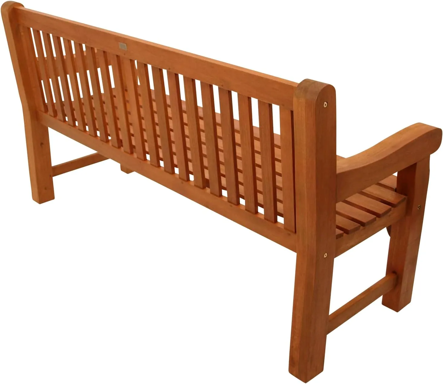 DEGAMO Gartenbank Parkbank Coventry 3-sitzer, Eukalyptus braun geölt, extra stabil im englischen Landhausstil, FSC®-Zertifiziert, Outdoor — Ansicht 5