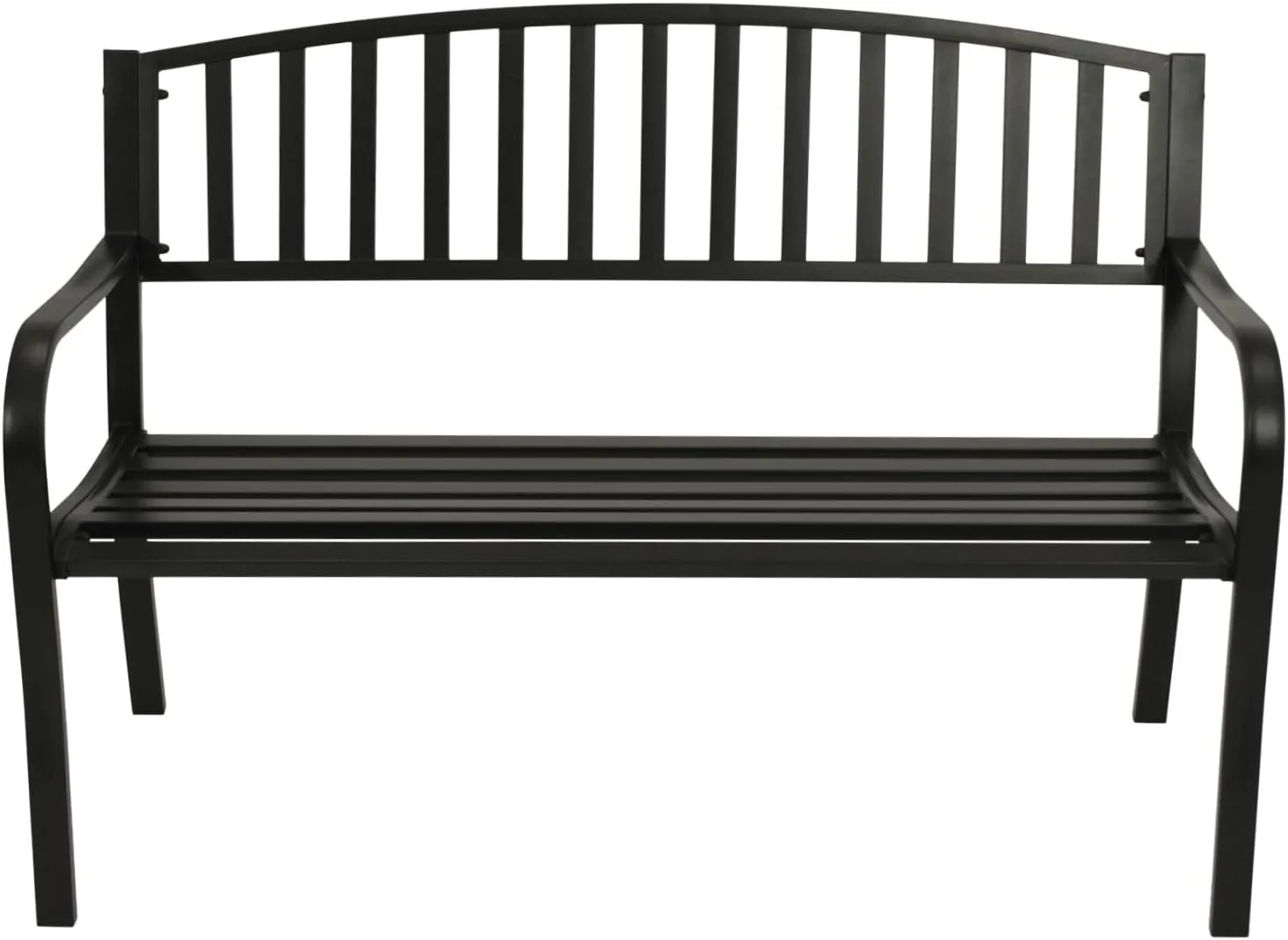 DEGAMO Gartenbank Parkbank Newport 2-sitzer aus Metall schwarz beschichtet, Outdoor — Ansicht 5