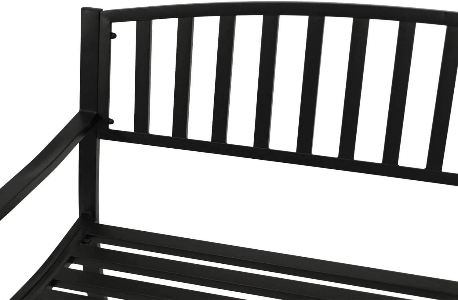DEGAMO Gartenbank Parkbank Newport 2-sitzer aus Metall schwarz beschichtet, Outdoor — Ansicht 6