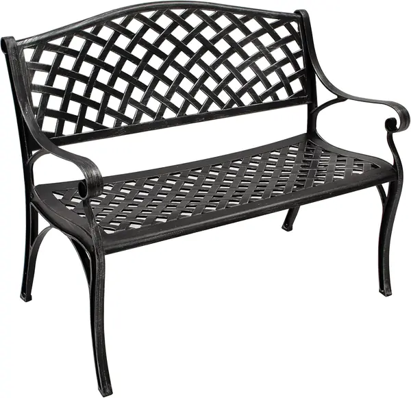 Gartenbank Parkbank Oxford 2-sitzer aus Aluguss, Farbe…