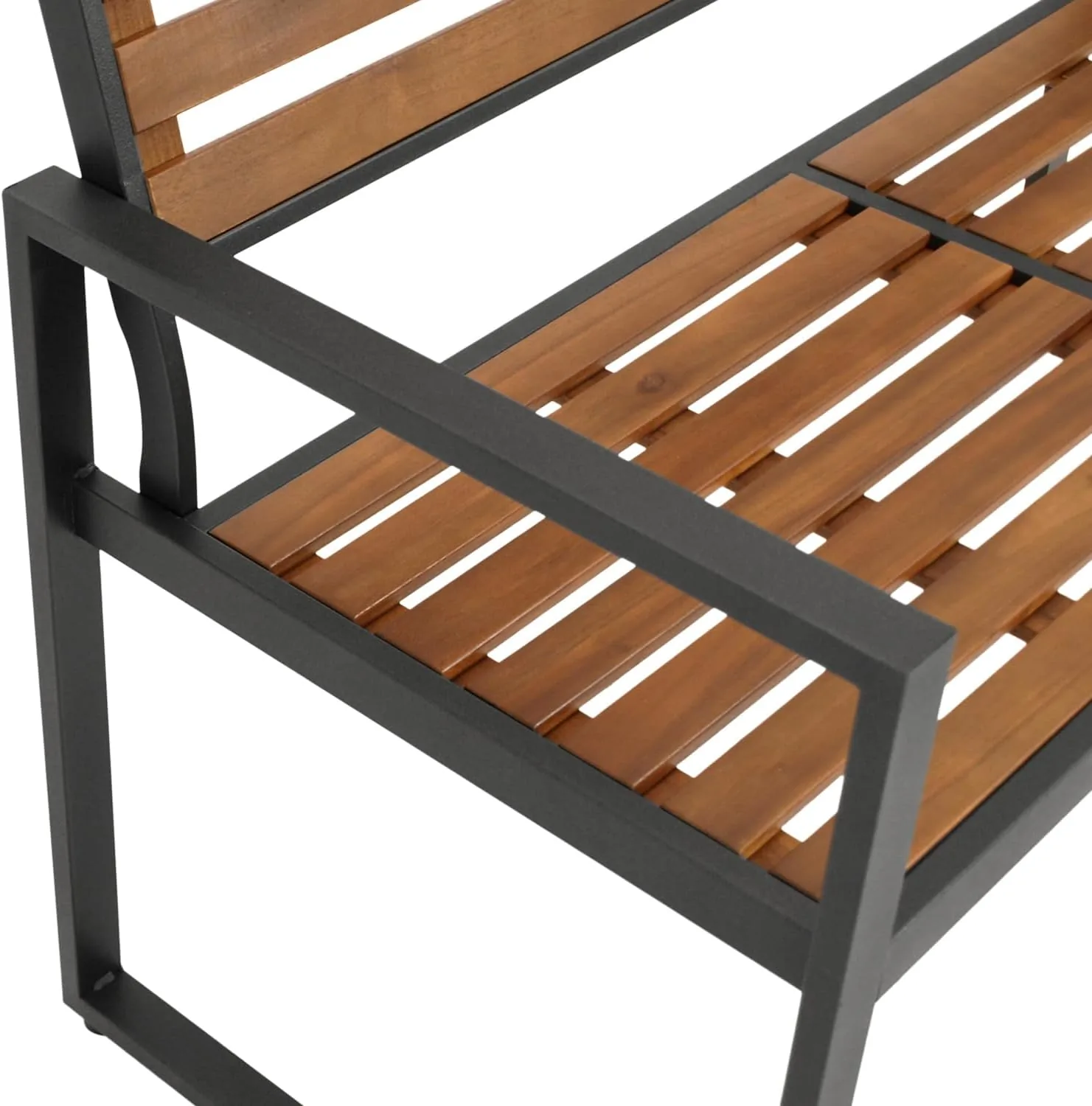 DEGAMO Gartenbank RAGUSA 2-sitzer, mit Rückenlehne, Gestell Metall anthrazit, Sitzfläche Akazie geölt, Outdoor — Ansicht 4