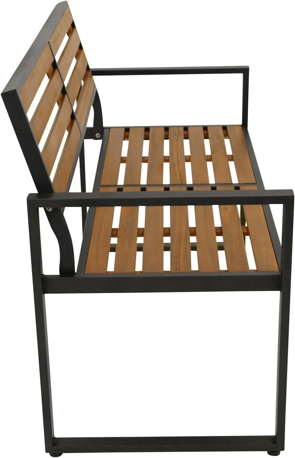 DEGAMO Gartenbank RAGUSA 2-sitzer, mit Rückenlehne, Gestell Metall anthrazit, Sitzfläche Akazie geölt, Outdoor — Ansicht 5
